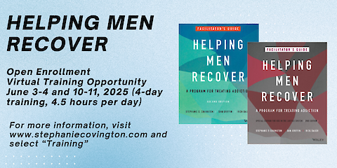 Helping Men Recover Open Enrollment Training June 3-4 and 10-11, 2025 (1 of 2)